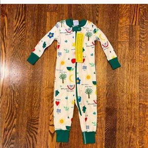 NWT Hanna Andersson Mother Nature Print Summer Baby Sleeper Size 85/2T